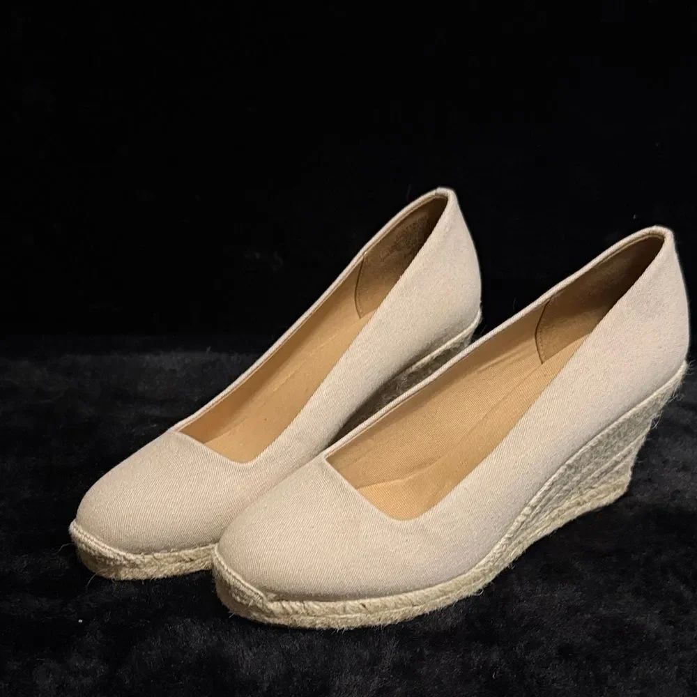 J. Crew Factory Canvas Espadrille Wedges